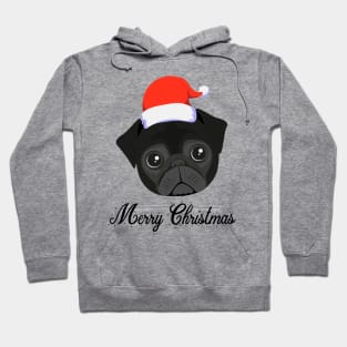 Black Pug Christmas Hoodie